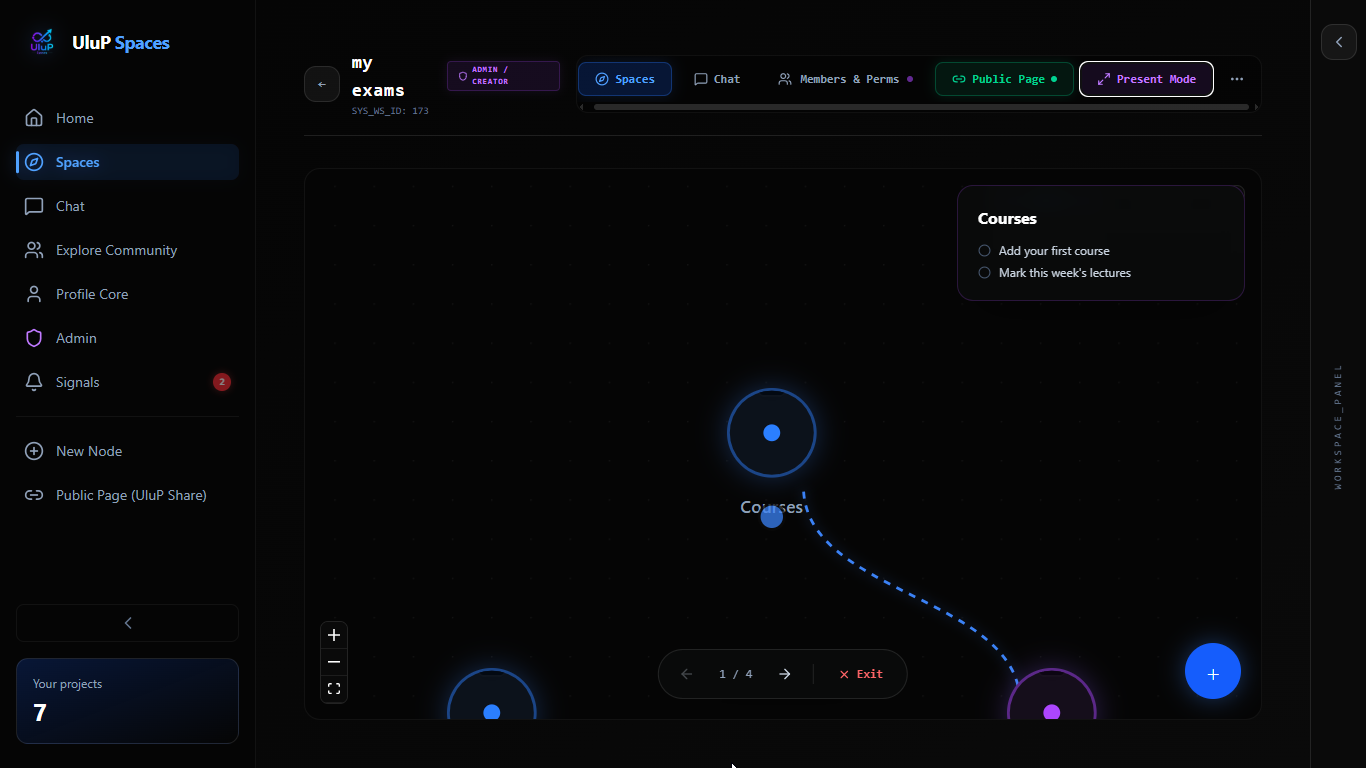 Present Mode: turn your map into a navigable presentation.